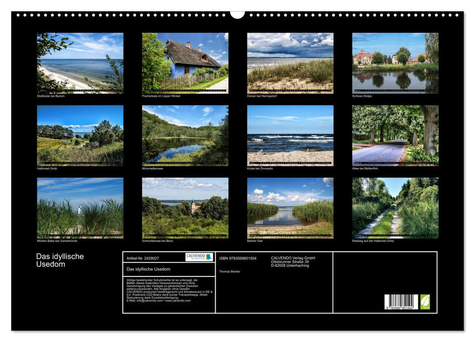 Das idyllische Usedom (CALVENDO Wandkalender 2027)