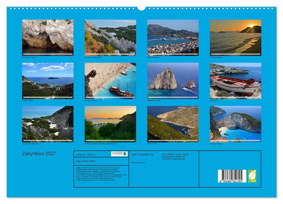 Zakynthos 2027 (CALVENDO Premium Wandkalender 2027)