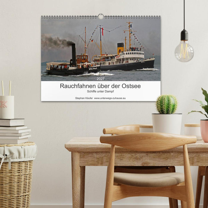 Rauchfahnen über der Ostsee - Schiffe unter Dampf (CALVENDO Wandkalender 2027)