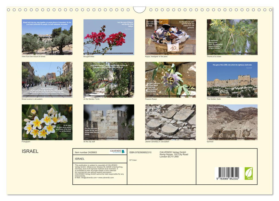 ISRAEL (CALVENDO Monthly Calendar 2027)