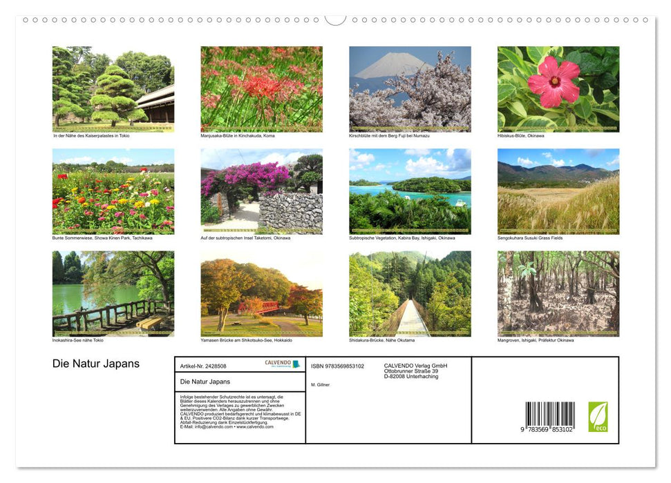 Die Natur Japans (CALVENDO Premium Wandkalender 2027)