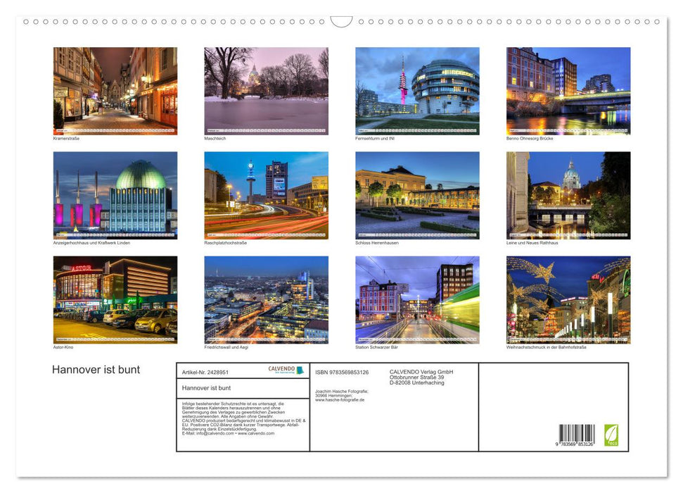 Hannover ist bunt (CALVENDO Wandkalender 2027)