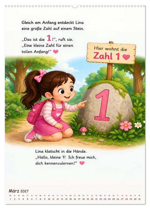Lina entdeckt die Zahlen (CALVENDO Wandkalender 2027)