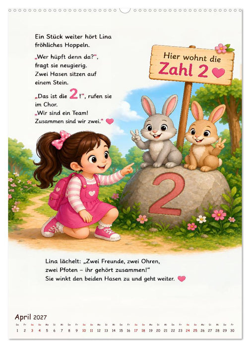 Lina entdeckt die Zahlen (CALVENDO Wandkalender 2027)