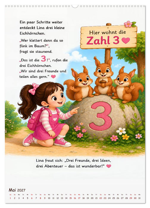 Lina entdeckt die Zahlen (CALVENDO Wandkalender 2027)