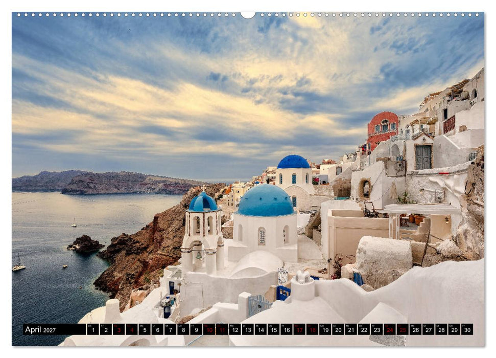 Santorini - Perle in der Ägais (CALVENDO Premium Wandkalender 2027)