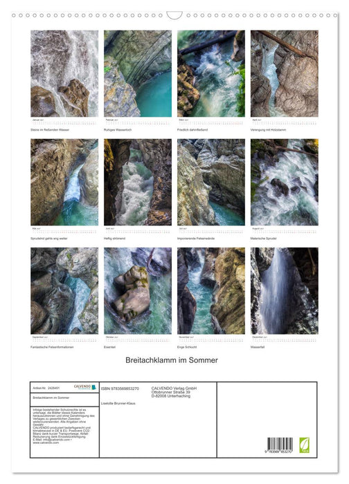 Breitachklamm im Sommer (CALVENDO Wandkalender 2027)