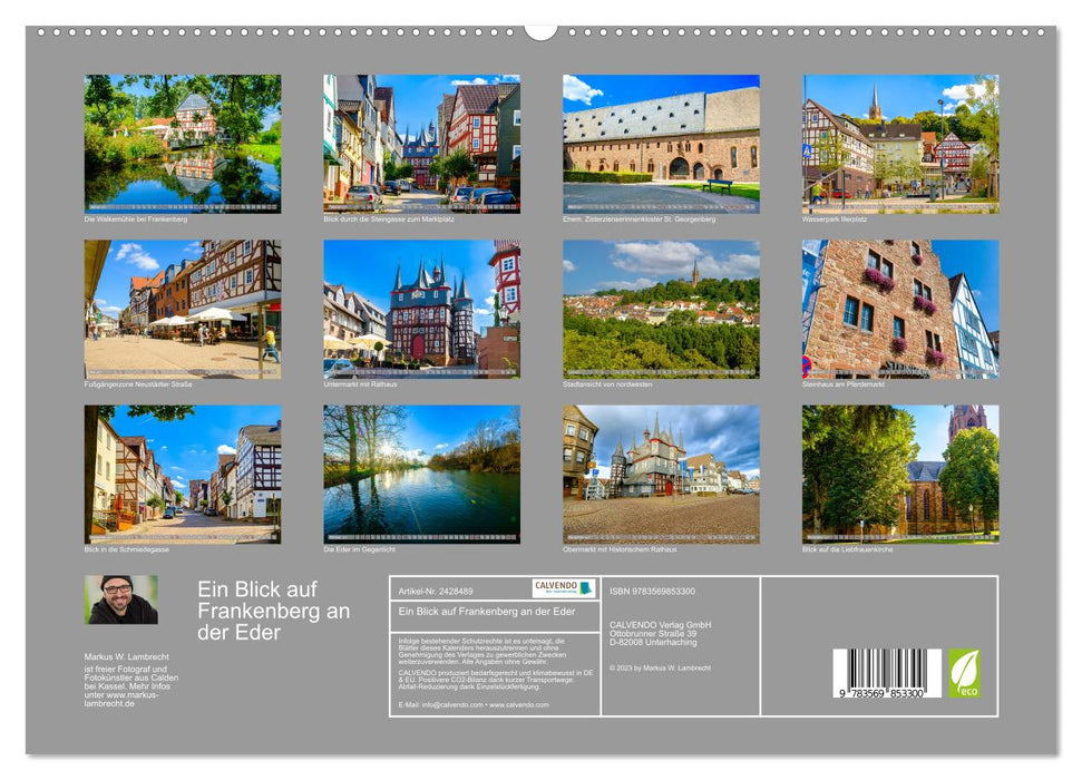 Ein Blick auf Frankenberg an der Eder (CALVENDO Premium Wandkalender 2027)
