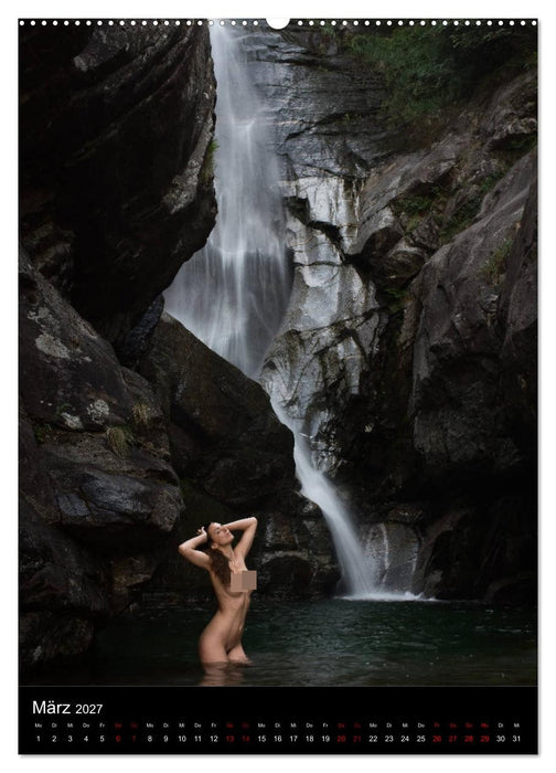 Wasserfälle im Tessin - Aktaufnahmen an schönen Wasserfällen in der Südschweiz (CALVENDO Premium Wandkalender 2027)