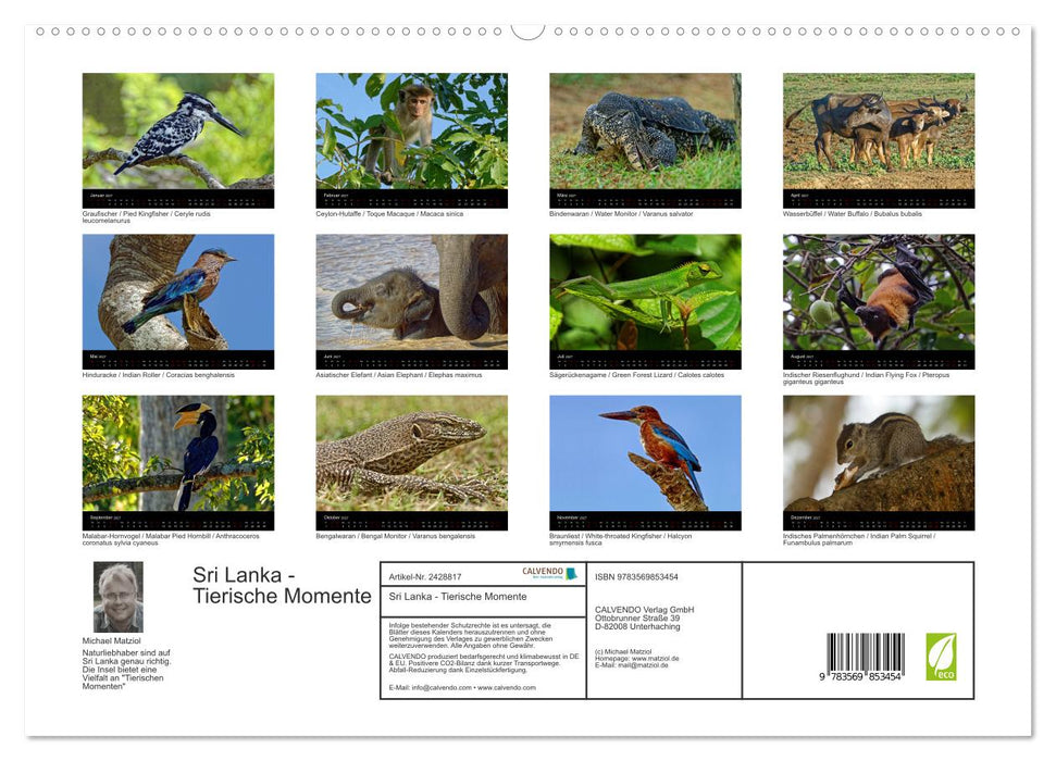 Sri Lanka - Tierische Momente (CALVENDO Premium Wandkalender 2027)