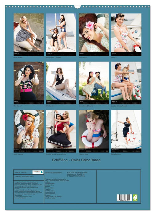 Schiff Ahoi - Swiss Sailor Babes (CALVENDO Wandkalender 2027)