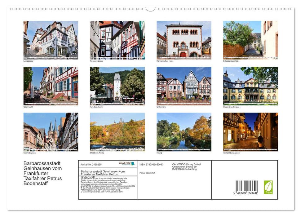Barbarossastadt Gelnhausen vom Frankfurter Taxifahrer Petrus Bodenstaff (CALVENDO Premium Wandkalender 2027)