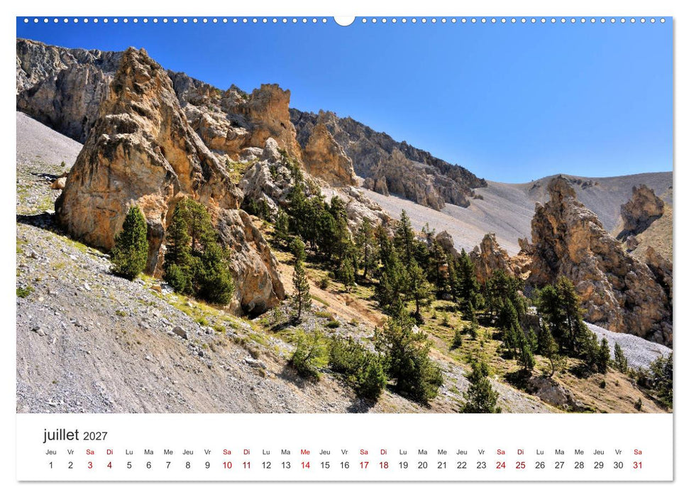 Routes des Grandes Alpes, Un voyage par les Alpes françaises (CALVENDO Calendrier supérieur 2027)