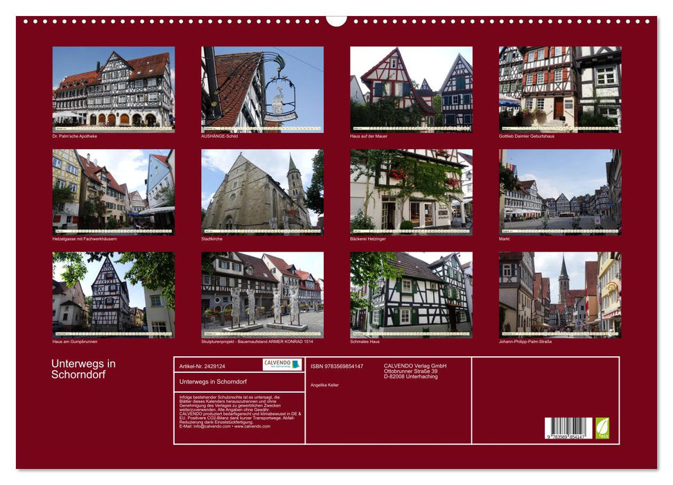 Unterwegs in Schorndorf (CALVENDO Wandkalender 2027)