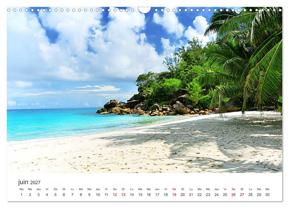Plages de rêve Seychelles (CALVENDO Calendrier mensuel 2027)