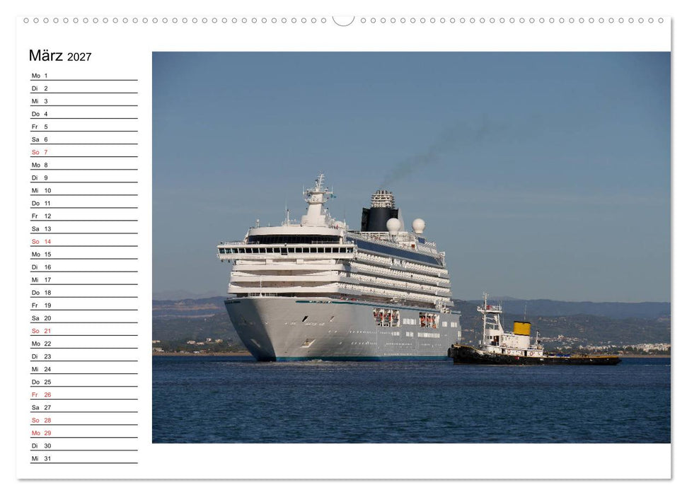 Giganten der Meere - Kreuzfahrtschiffe (CALVENDO Wandkalender 2027)