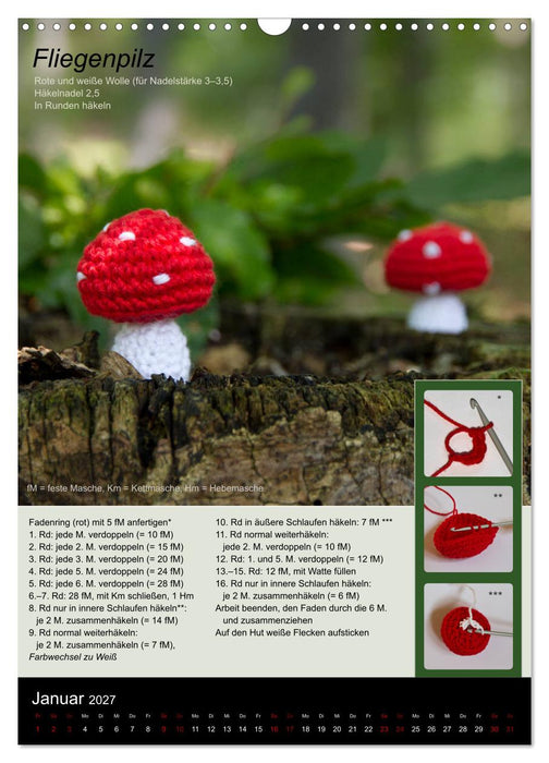 Amigurumi - Häkelideen mit Anleitung (CALVENDO Wandkalender 2027)