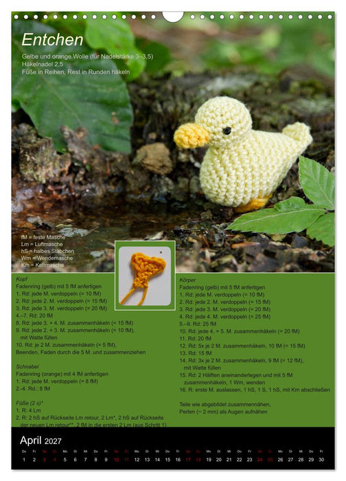 Amigurumi - Häkelideen mit Anleitung (CALVENDO Wandkalender 2027)
