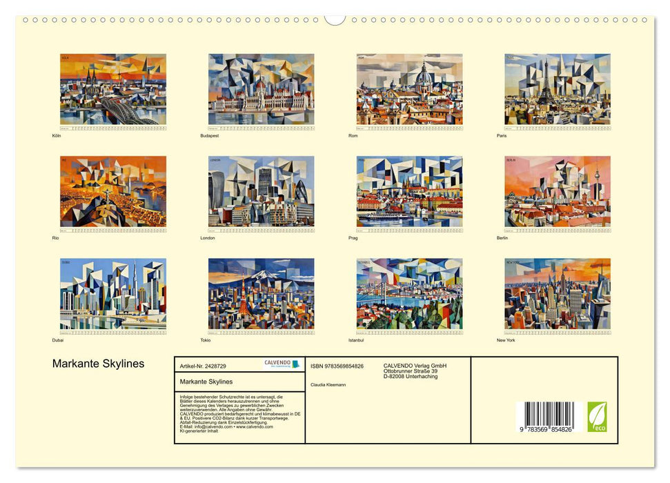 Markante Skylines (CALVENDO Premium Wandkalender 2027)