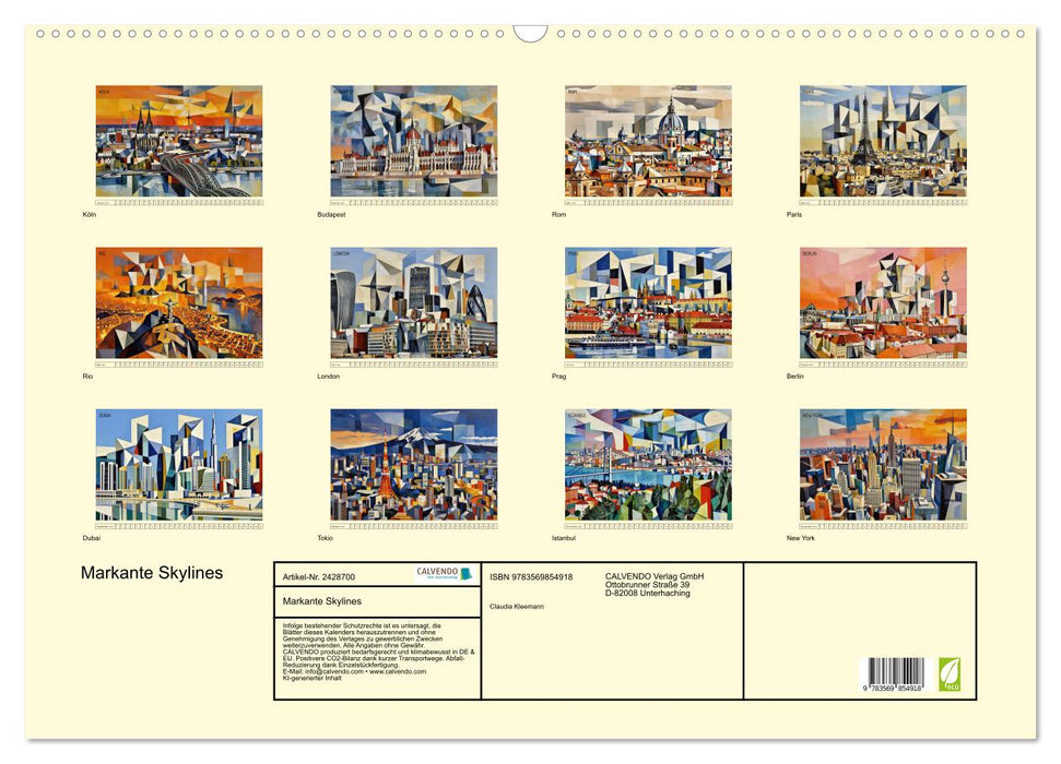 Markante Skylines (CALVENDO Wandkalender 2027)