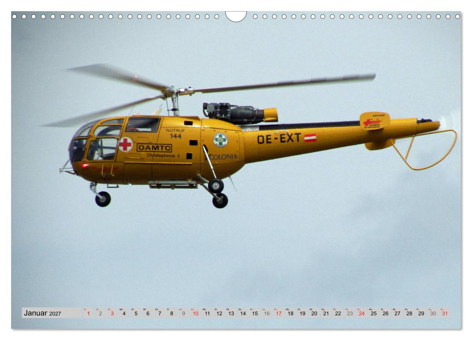 Semiscale-Modellhubschrauber (CALVENDO Wandkalender 2027)
