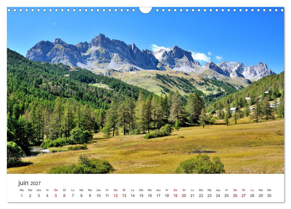 Routes des Grandes Alpes, Un voyage par les Alpes françaises (CALVENDO Calendrier mensuel 2027)
