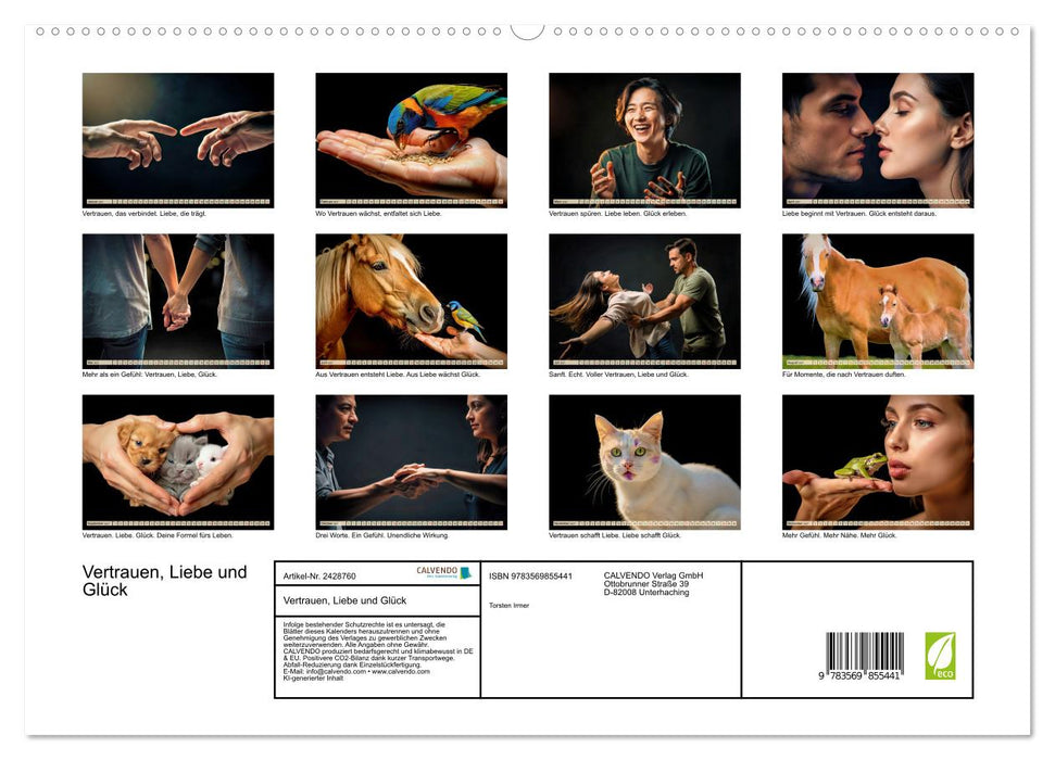 Vertrauen, Liebe und Glück (CALVENDO Premium Wandkalender 2027)