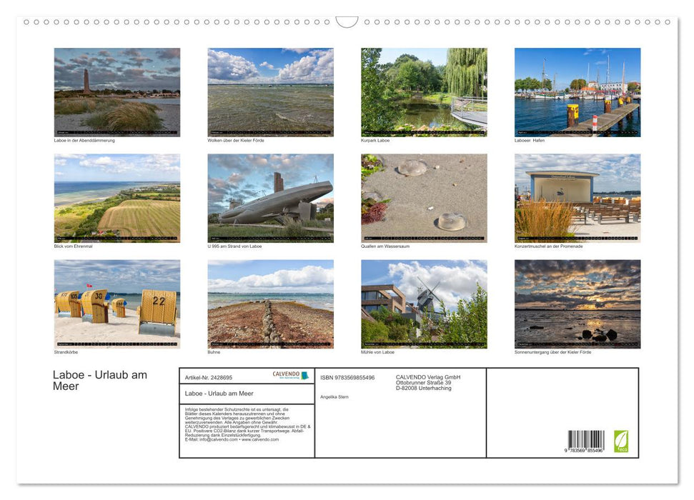 Laboe - Urlaub am Meer (CALVENDO Wandkalender 2027)