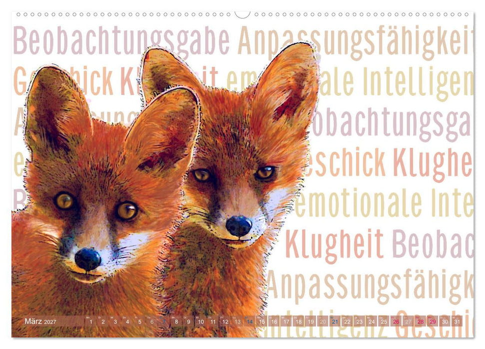 Mein wildes Krafttier und seine spirituellen Werte. (CALVENDO Wandkalender 2027)