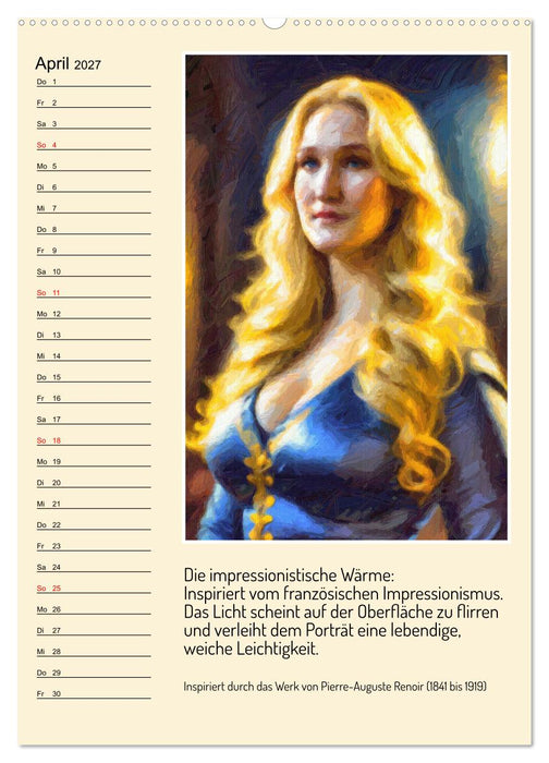 Wandelbar: Ein Gesicht in zwölf Epochen (CALVENDO Premium Wandkalender 2027)