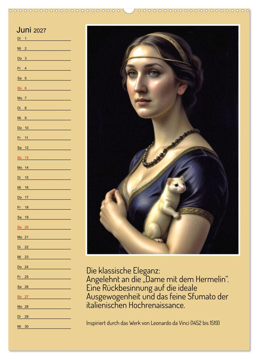 Wandelbar: Ein Gesicht in zwölf Epochen (CALVENDO Premium Wandkalender 2027)
