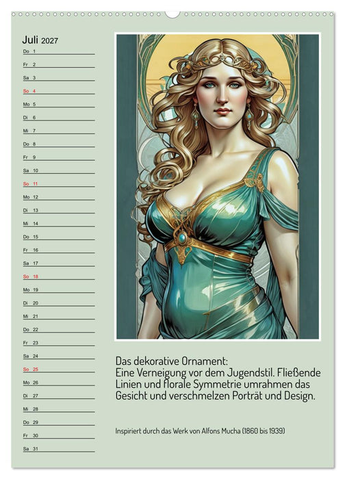 Wandelbar: Ein Gesicht in zwölf Epochen (CALVENDO Premium Wandkalender 2027)
