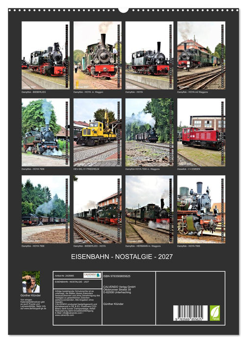 EISENBAHN - NOSTALGIE - 2027 (CALVENDO Premium Wandkalender 2027)