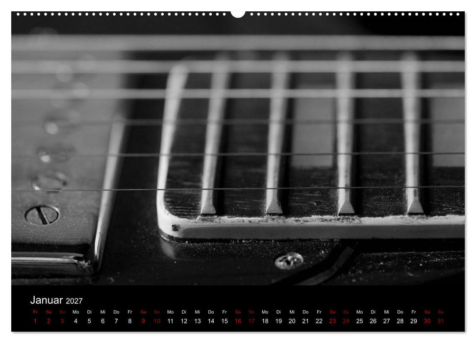 Regelwerke - Details alter E-Gitarren (CALVENDO Wandkalender 2027)
