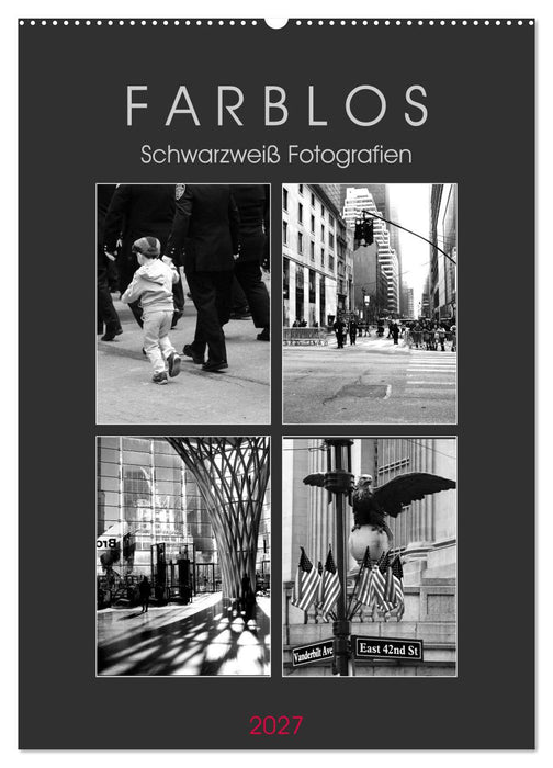 F A R B L O S - Schwarzweiß Fotografien (CALVENDO Wandkalender 2027)