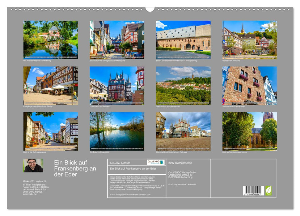 Ein Blick auf Frankenberg an der Eder (CALVENDO Wandkalender 2027)