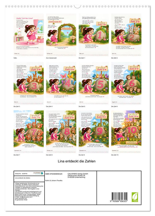 Lina entdeckt die Zahlen (CALVENDO Premium Wandkalender 2027)