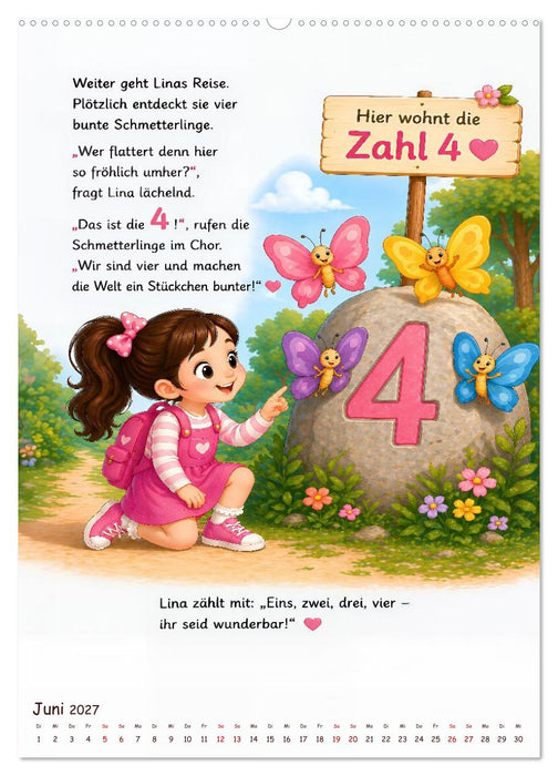 Lina entdeckt die Zahlen (CALVENDO Premium Wandkalender 2027)