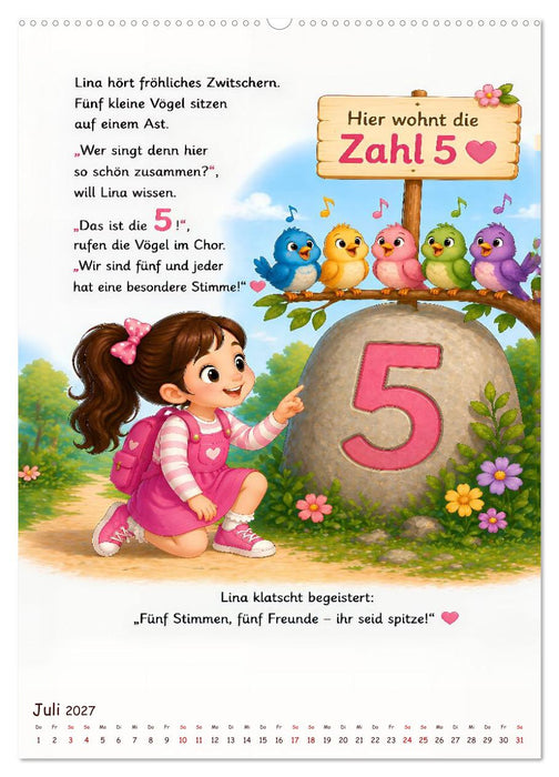 Lina entdeckt die Zahlen (CALVENDO Premium Wandkalender 2027)
