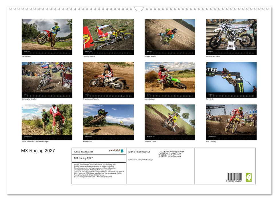 MX Racing 2027 (CALVENDO Wandkalender 2027)