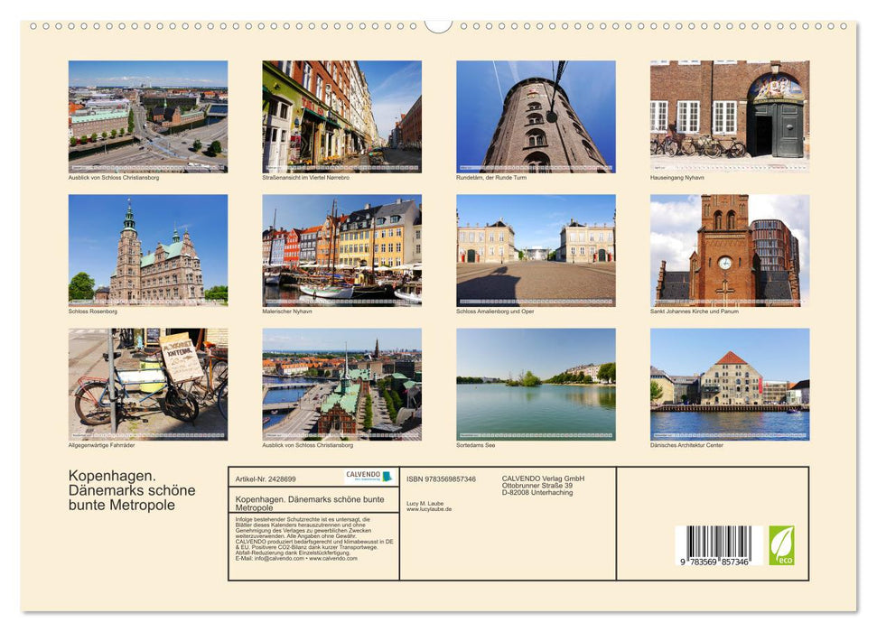 Kopenhagen. Dänemarks schöne bunte Metropole (CALVENDO Premium Wandkalender 2027)