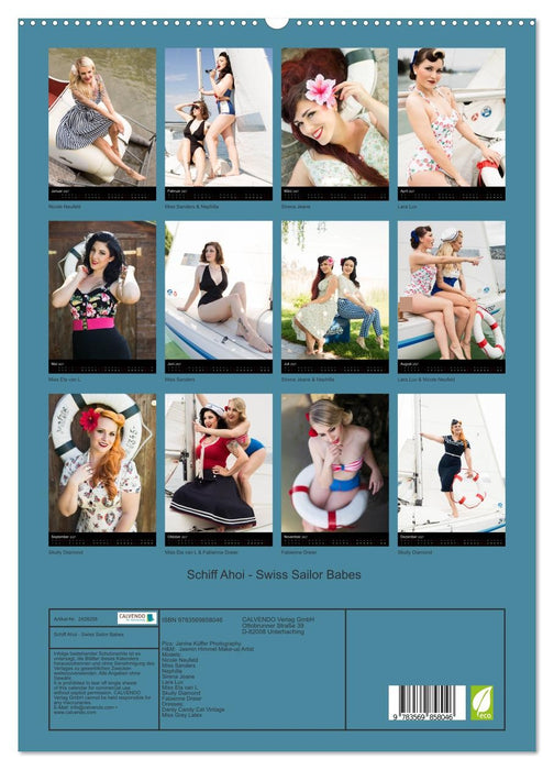 Schiff Ahoi - Swiss Sailor Babes (CALVENDO Premium Wandkalender 2027)