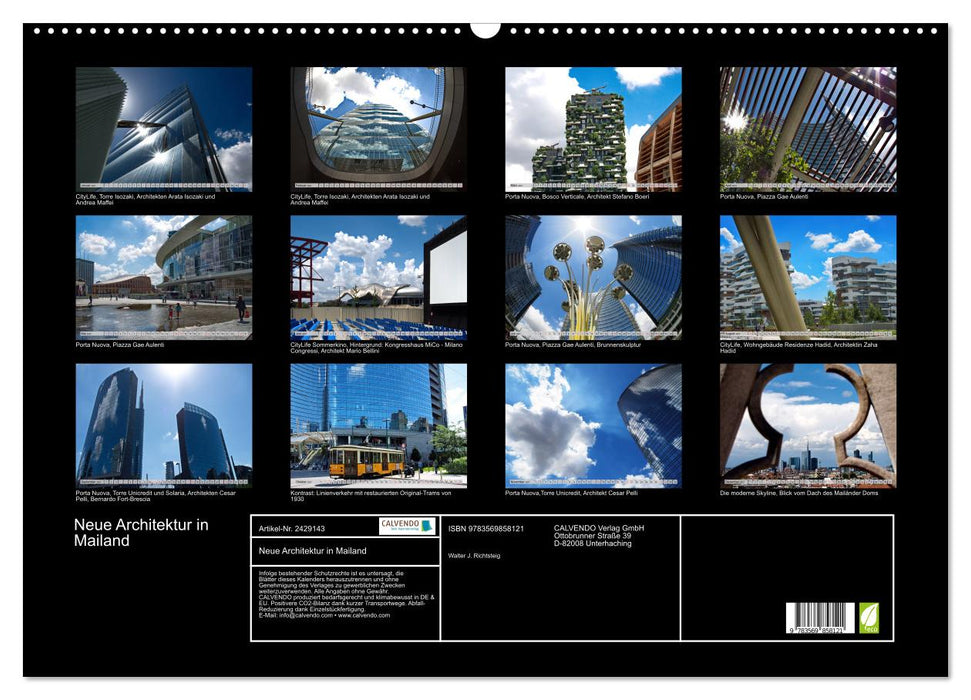 Neue Architektur in Mailand (CALVENDO Wandkalender 2027)