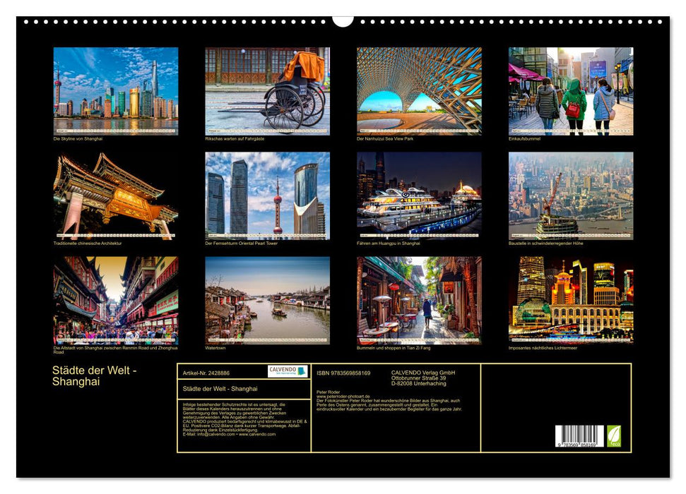 Städte der Welt - Shanghai (CALVENDO Wandkalender 2027)