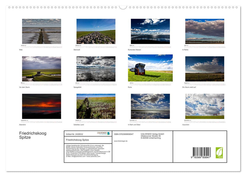 Friedrichskoog Spitze (CALVENDO Premium Wandkalender 2027)