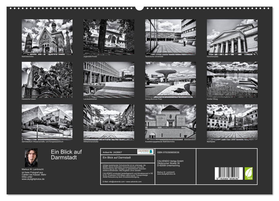 Ein Blick auf Darmstadt (CALVENDO Premium Wandkalender 2027)