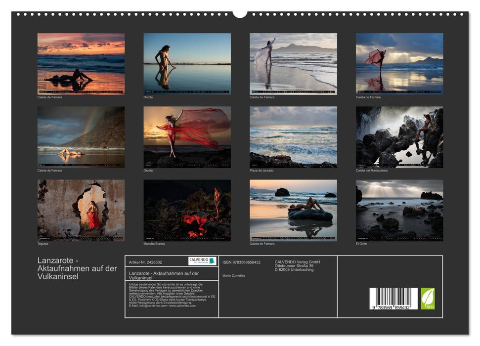 Lanzarote - Aktaufnahmen auf der Vulkaninsel (CALVENDO Premium Wandkalender 2027)