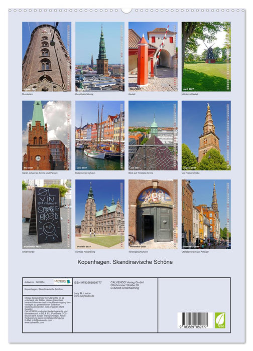 Kopenhagen. Skandinavische Schöne (CALVENDO Premium Wandkalender 2027)