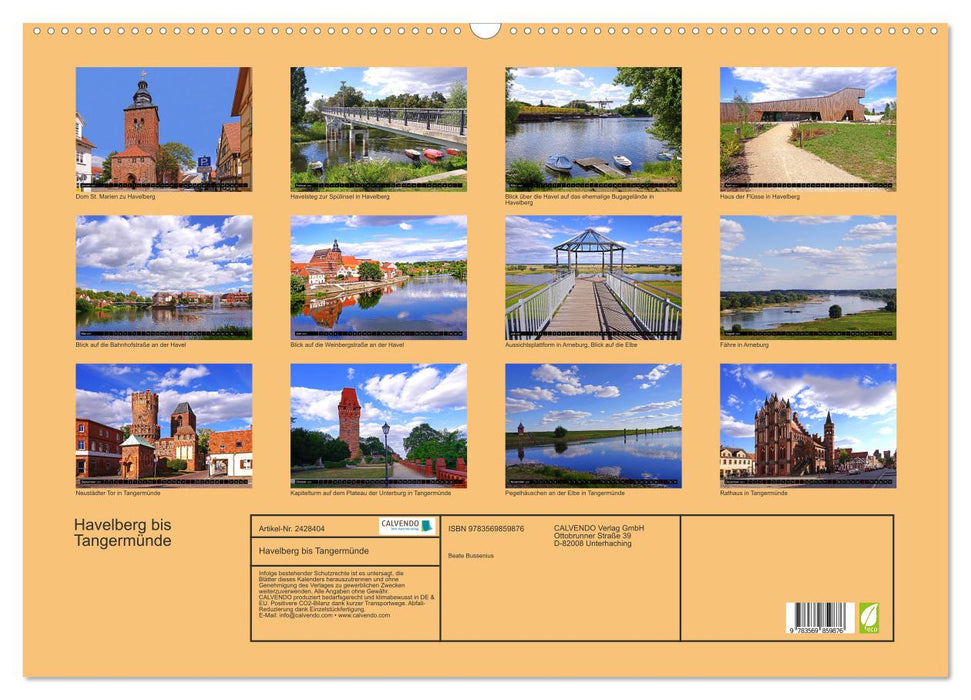 Havelberg bis Tangermünde (CALVENDO Wandkalender 2027)