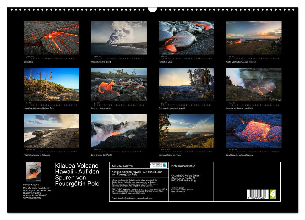Kilauea Volcano Hawaii - Auf den Spuren von Feuergöttin Pele (CALVENDO Wandkalender 2027)